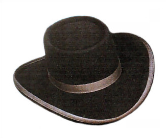 The Gambler custom hat in Black · dark belly edges