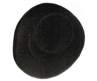 The Top Hat custom hat in Black · black edges